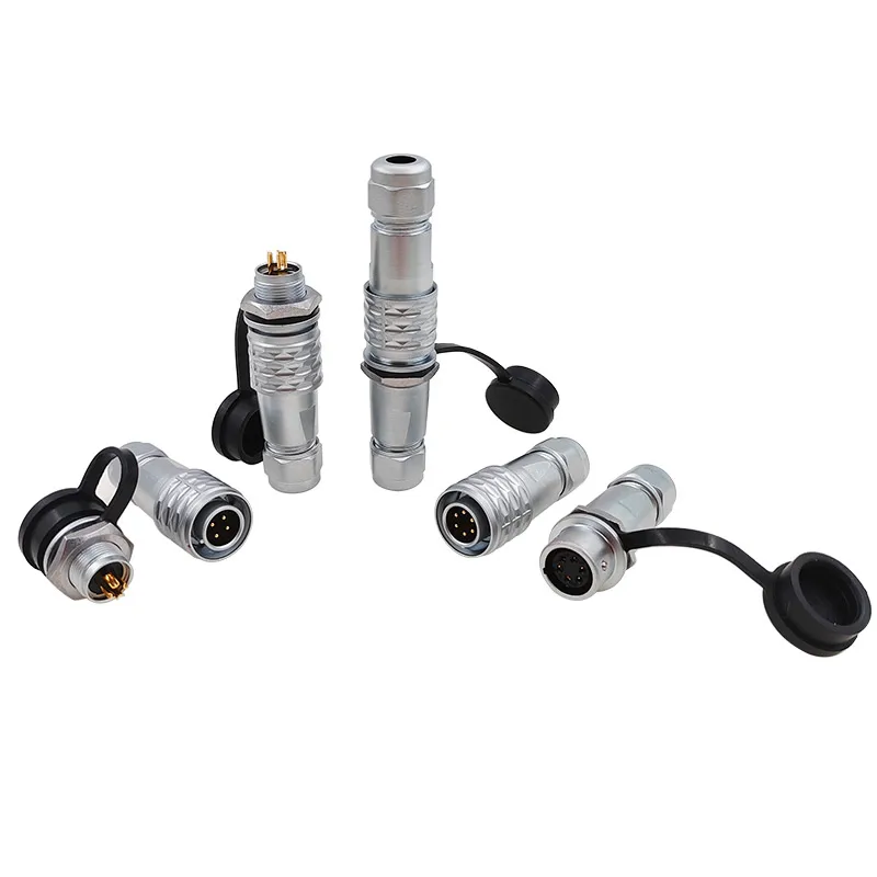 SF12 waterproof connector, 2, 3, 4, 5, 6, 7 9-pin  metal plugs, male and female plugs,  equipment power connector  IP67