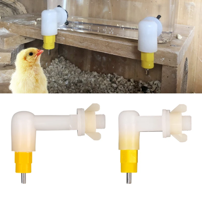 5/10/15/20 Pcs Rbbbit Chicken Chick Water Nipple Drinkers Automatic Drinking Fountain Leak-Proof Spring Type Easy Installation