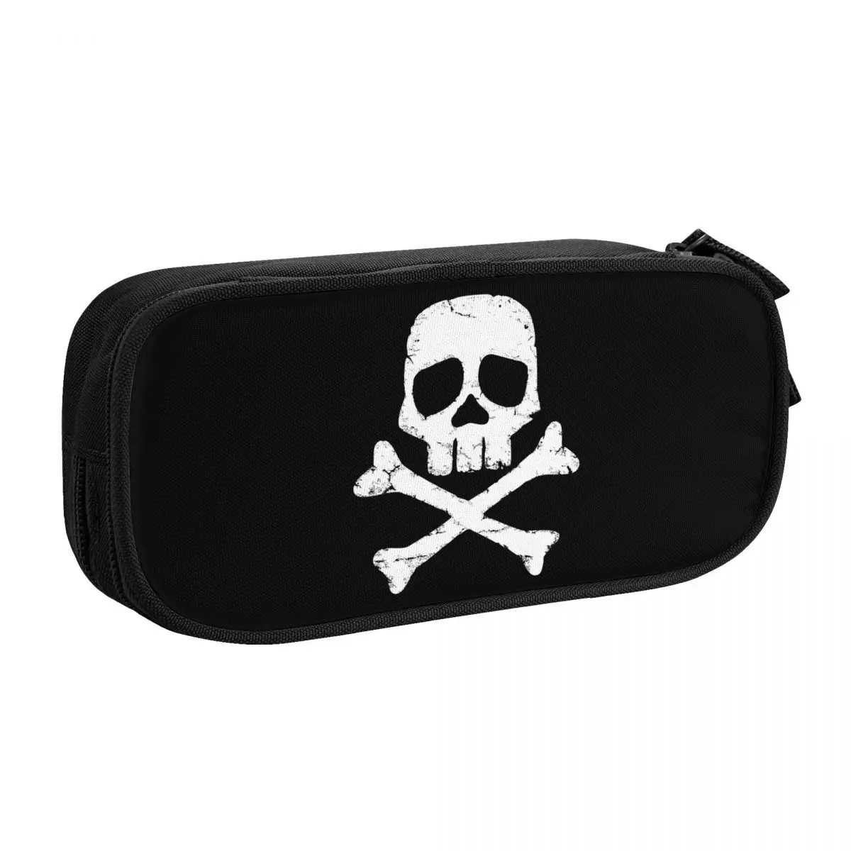 Custom Korean Captain Harlock Jolly Roger Pencil Cases for Anime Manga Space Pirate Large Capacity Pen Bag Box School