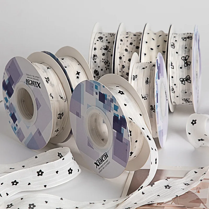 

New 10Y Popular Versatile Small Floral Series Ribbon Handmade Hair Clips Gift Packaging Bows DIY Materials and Accessories