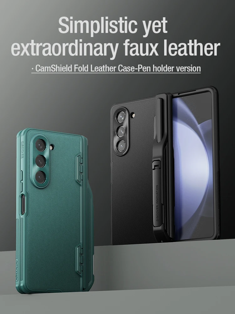 For Samsung Galaxy Z Fold 5 5G Case NILLKIN CamShield Fold Leather Case with Pen Holder Kickstand Back Cover For Galaxy Z Fold5