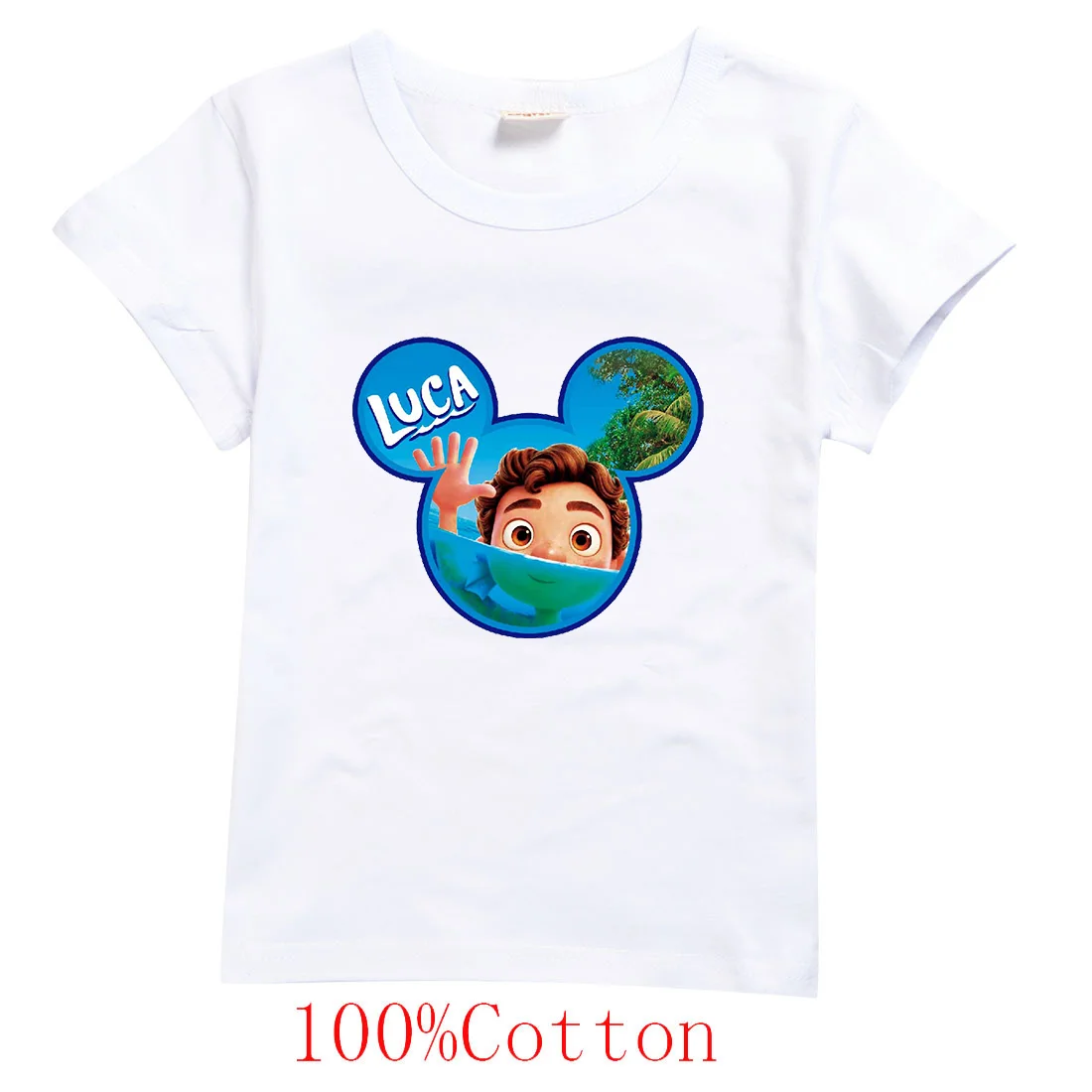 Disney Luca Alberto Sea Monster Boys Girls Teenager Outfits Tee Shirt  Kids Clothes T Shirts Children Cartoons Casual Tops