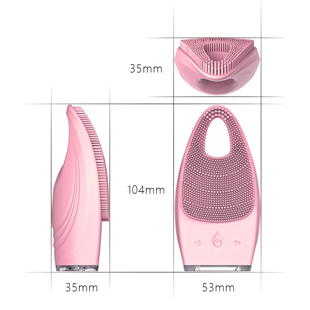 Silicone Facial Cleansing Brushes Electric Face Cleanser Brush Ultrasonic Pore Deep Clean Blackhead Skin Massager Face Care Tool