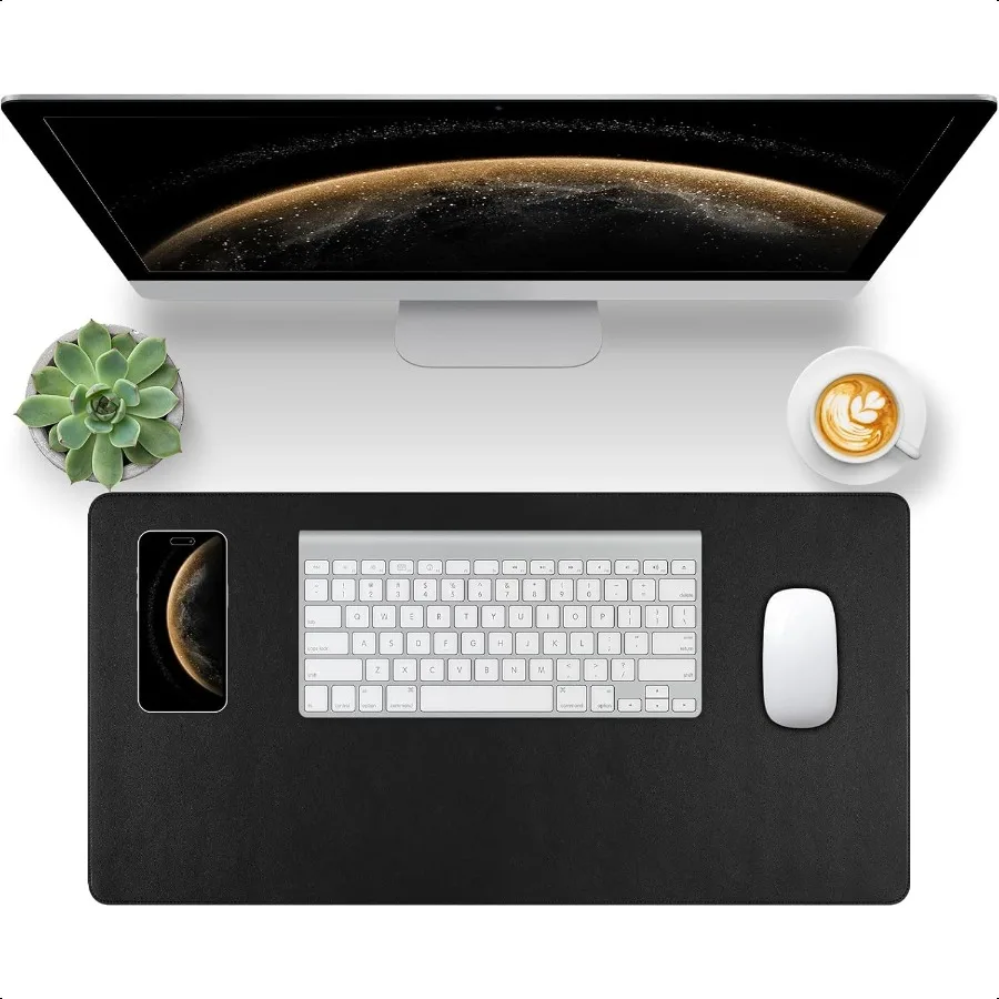 

Кожаный настольный коврик, водонепроницаемый настольный коврик для клавиатуры и мыши, нескользящий защитный чехол для компьютерного стола, настольный коврик для мыши для дома
