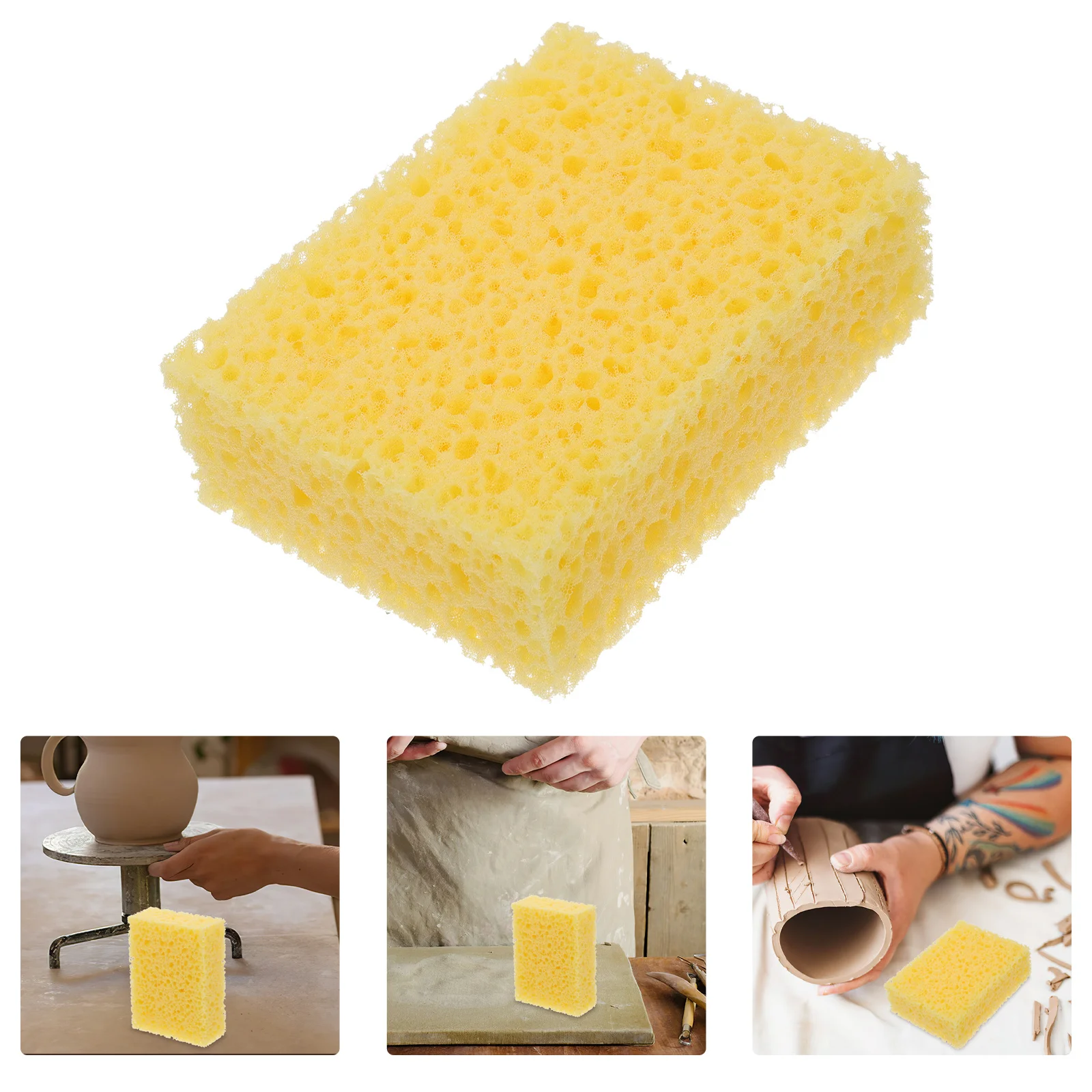 

Yellow Rectangle Pottery Sponges Art Sponge Clay Sponge For Ceramics Craft Studio Home Use Watercolor Ceramic Tool