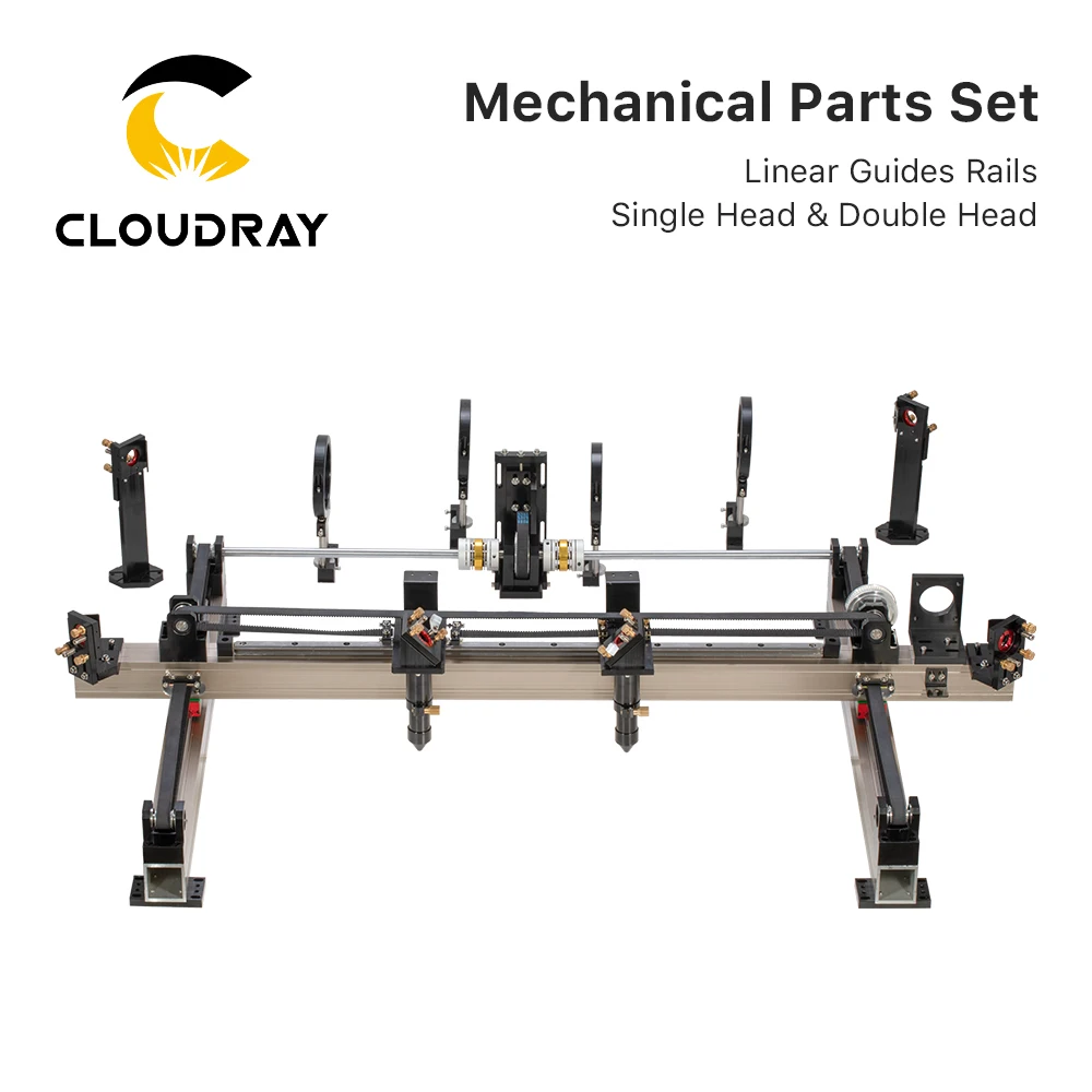 Cloudray Mechanical Parts Set 600mm*400mm Single Double Head Laser Kits Spare Parts for DIY CO2 Laser 6040 CO2 Laser Machine