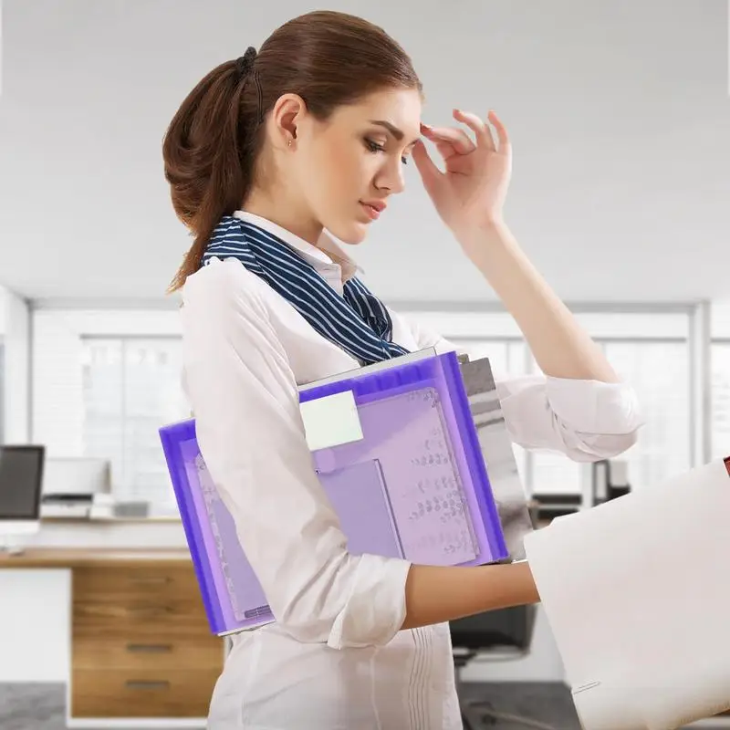 Clear File Bags Document Organizers With Snap Button A4 Size Document Organizers With Snap Button Waterproof Office Supplies