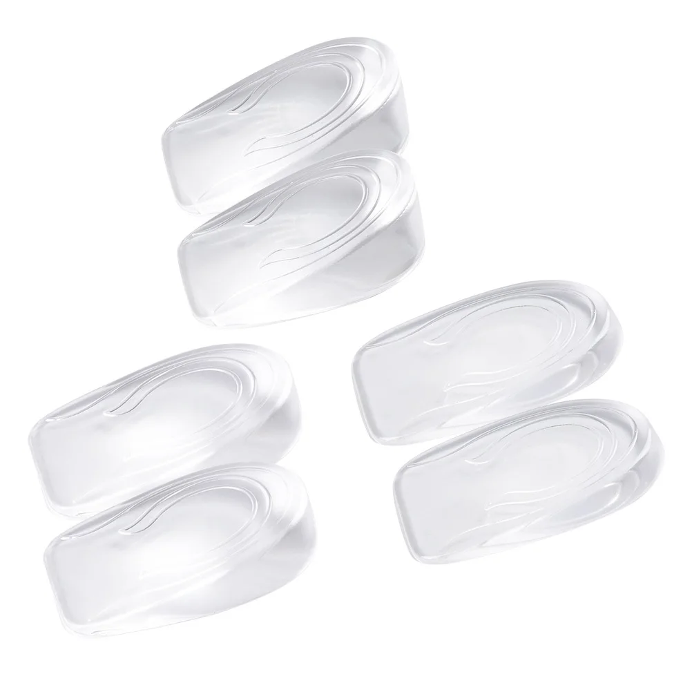 1pc Clear Heel Lift Insert 1Cm 2Cm 3Cm Height Increase Gel Insoles Invisible Shoe Lifts For Men Women Foot Care Tool
