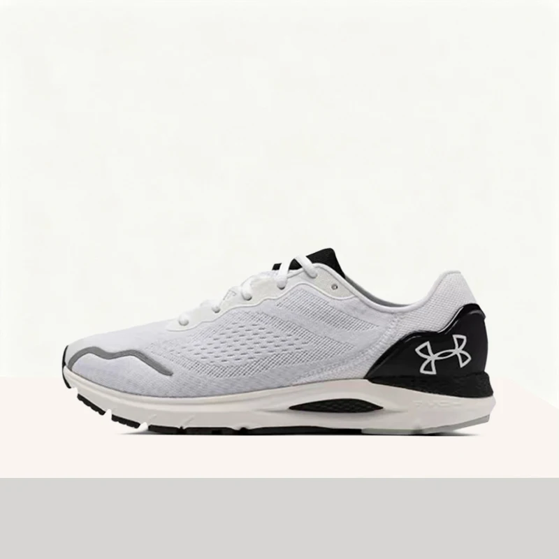 Under Armour HOVR Sonic 6 Men's White/Black Low-Top Runners – Anti-Slip Wear-Resistant Snug-Fitting Comfortable 3026121-105