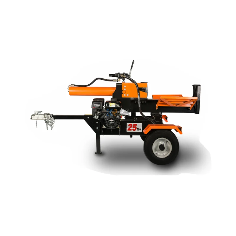 

25T быстрое разделение древесины, гидравлический вертикальный и горизонтальный дровяной пила, древесный процессор, машина для разделения древесины, бензина