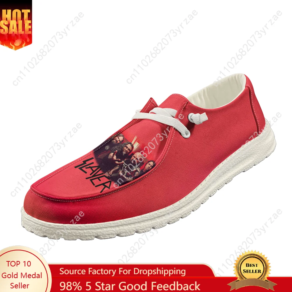 

Slayer Casual Shoe Mens Womens Breathable Flat Footwear Indoor Outdoor Lightweight High Quality Pattern Text Custom Couple Shoes
