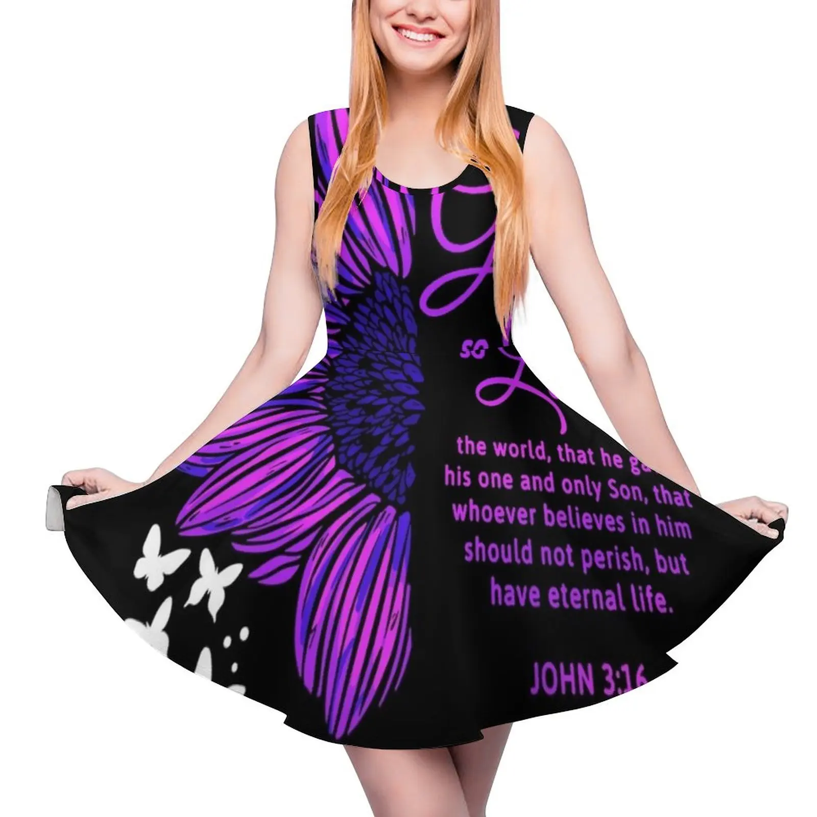 

Bible Verse john 3:16 Sleeveless Dress dress party night womens clothing