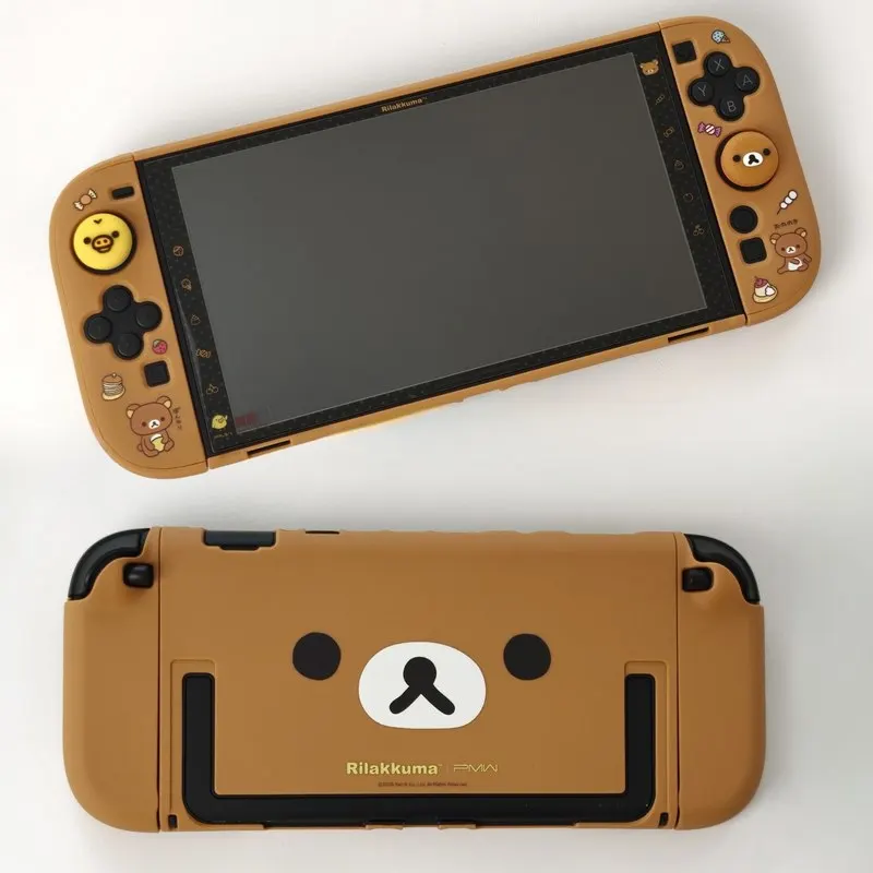Rilakkuma Themed Accessories Set Compatible With Nintendo Switch 2 Ns2 Carrying Case Protective Shell Thumb Grip Caps Game Gift