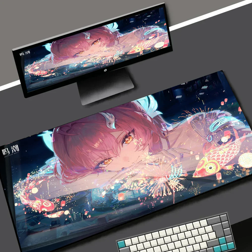 Mouse Pad HD Print New Pretty Wuthering Waves HIYUKI Mouse Pad Anime Girl Gaming Mouse Pad Non-slip