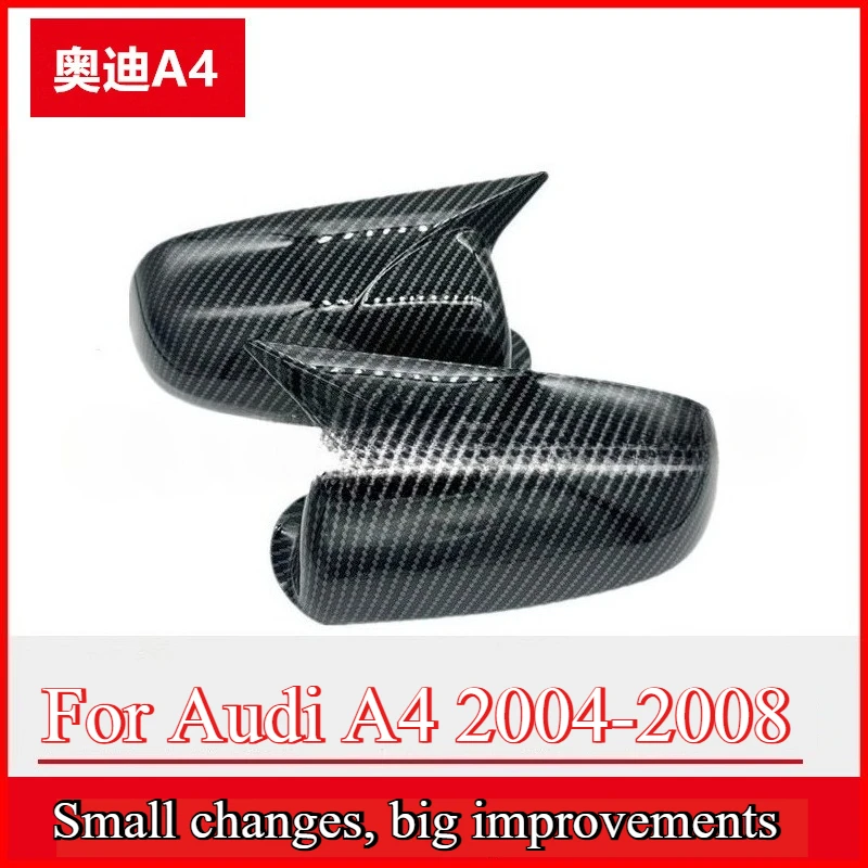 

For Audi A4 2004-2008 Carbon Fiber Rear View Mirror Housing Modified Car No Disassembly Required
