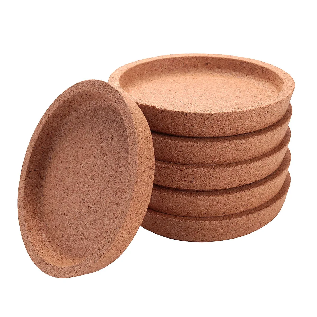 6 Pack Cork Coasters, 4 Inch Absorbent Heat Resistant Round Cork Coasters for Most Kind of Mugs in Office or Home