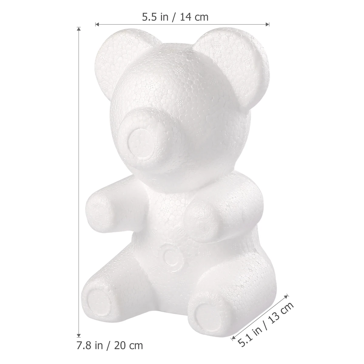 

Foam Bear Shapes Crafts Animals Polystyrene Forms DIY Balls Decorative New Year Wedding Festival Projects