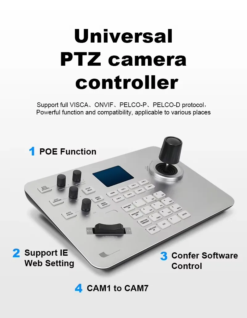 Live stream controller video live stream joystick controller ip poe keyboard joystick network ptz camera controller