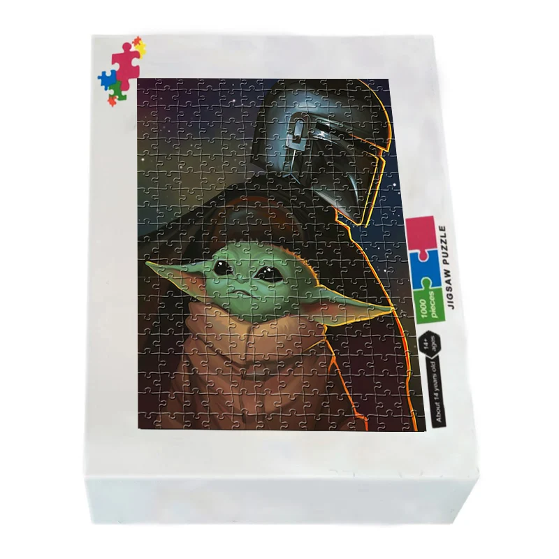 Disney Star Wars Đồ Chơi Xếp Hình Cao Cấp Mando Với Bé Yoda Lắp Ráp Bộ Đồ Chơi Ghép Hình 300/500/1000 Viên Người Lớn Trẻ Em Tự Làm Giải