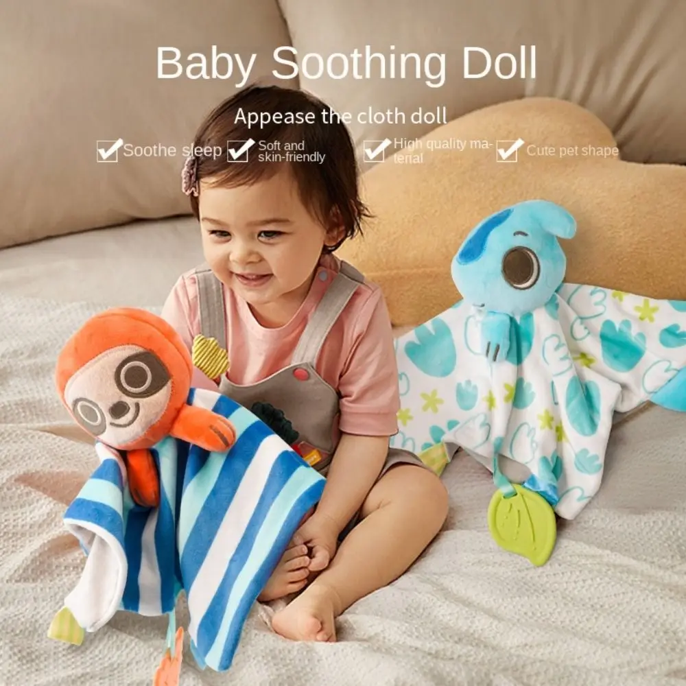 Comforting Doll Baby Sleeping Dolls Cartoon Bunny Bear Plush Stuffed Toys Creative Cute Comforting Towel Birthday Gift
