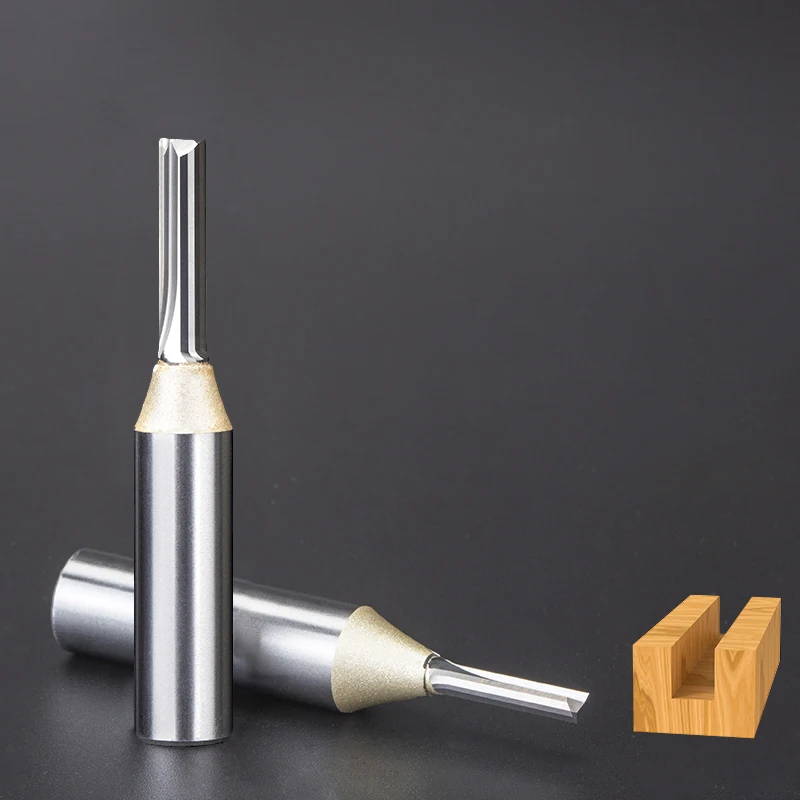 

1/3/5Pcs TCT Carbide CNC Milling Cutter Shank 1/4 Inch Knife Diameterv 1.5-6mm Straight Router Bit for MDF Woodworking ﻿
