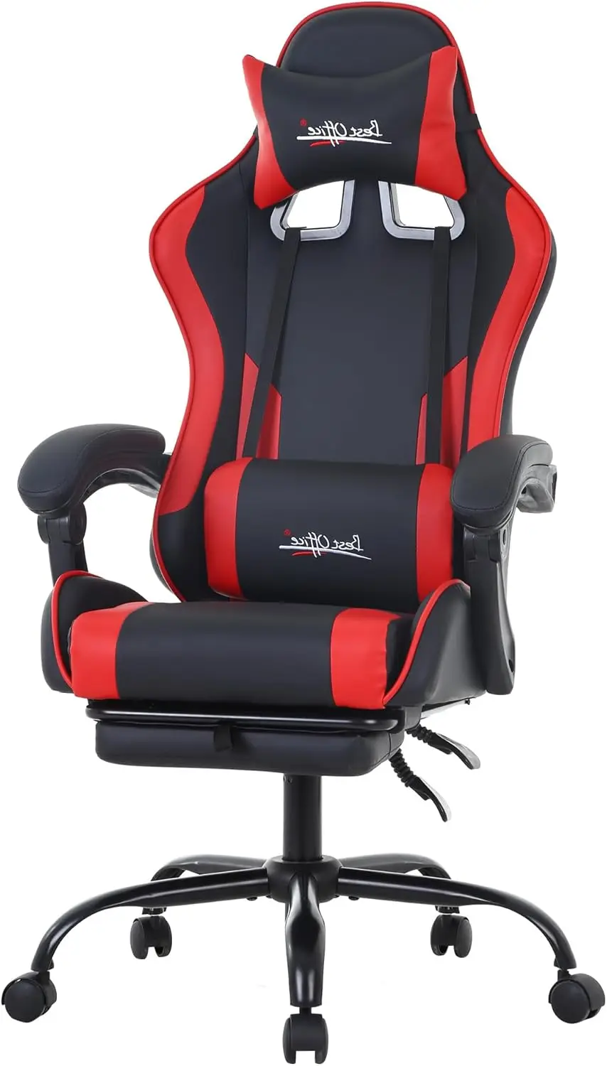 

Ergonomic Racing Desk Chair Computer Chair Gaming Chair with Footrest Lumbar Support Headrest Armrest Task Rolling