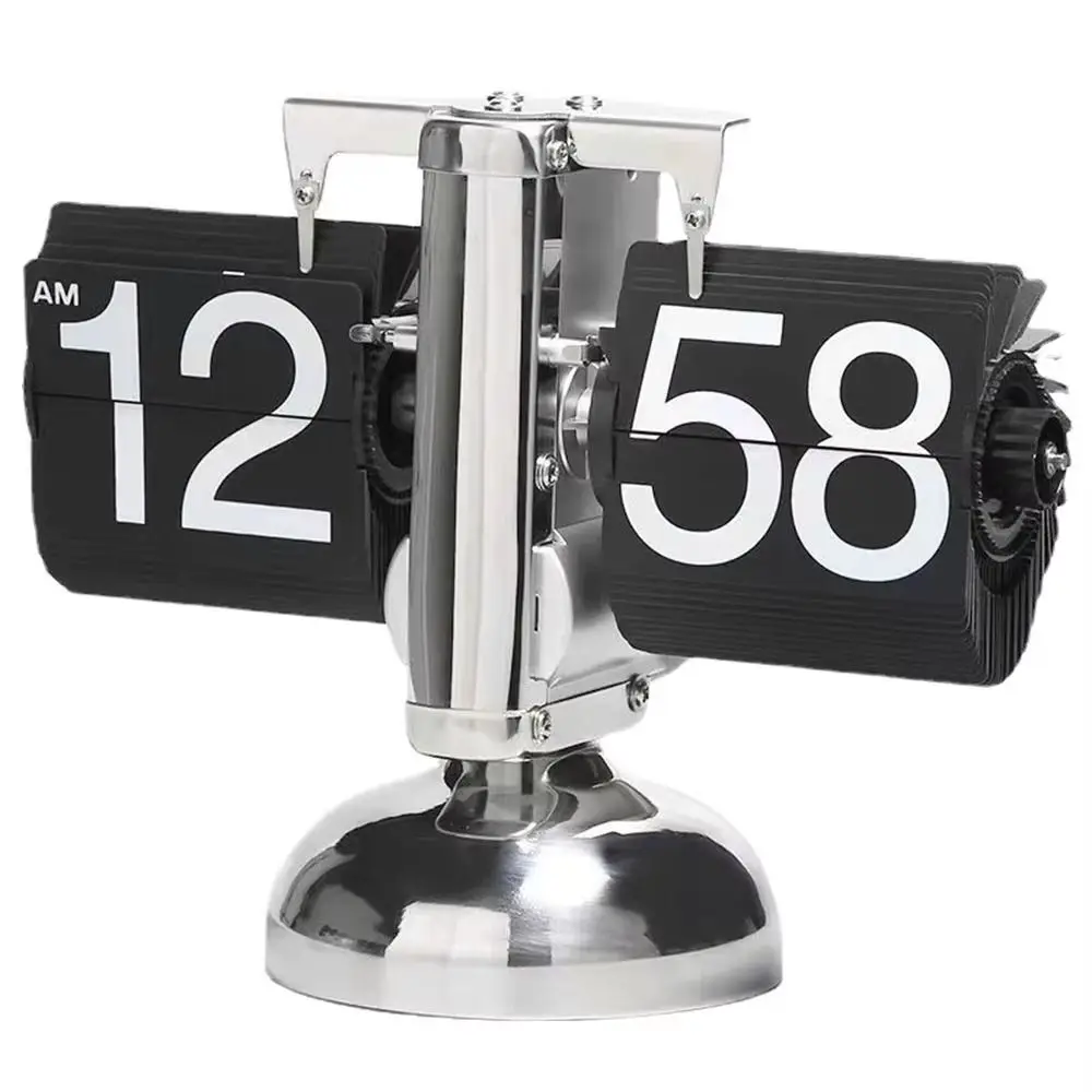 

Page Turning Automatically Digital Auto Flip Clock Internal Gear Operated Removable Quartz Time Clocks Accurate Easy To Adjust