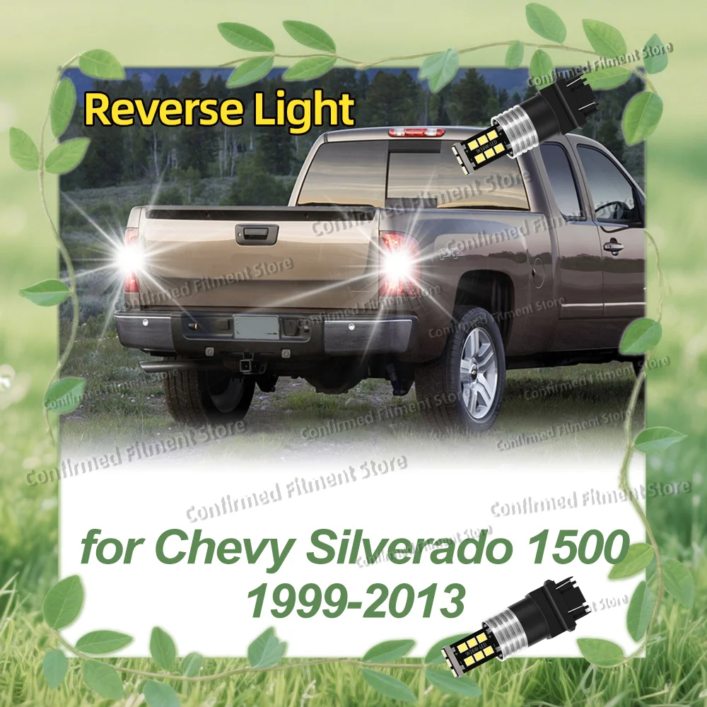 2pcs LED Backup Light Bulb Reverse Lamp for Chevy Silverado 1500 1999-2013 2005 2006 2007 2008 2009 2010 2011 2012