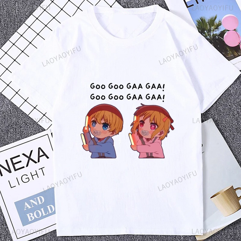 Streetwear Oshi No Ko Cosplay Ai Cartoon Otaku Cotton T-shirt Hot Japan Anime Ruby Kana Arima Printed Girlfriend Hipster T Shirt