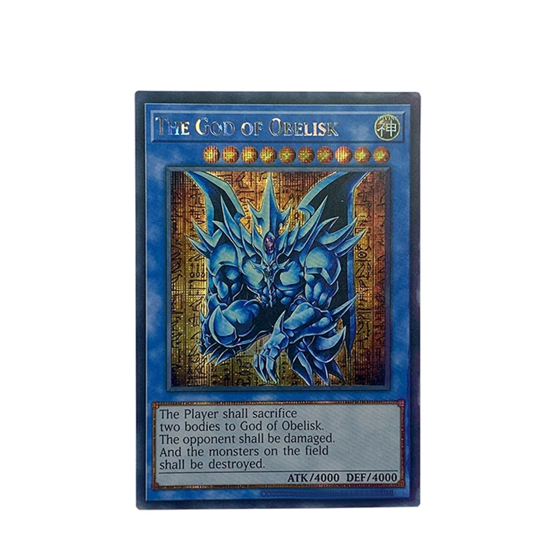 Yu-Gi-Oh! DIY  Card Of God Board Game Battle Collection Card Slifer the Sky Dragon Obelisk the Tormentor Anime game cards