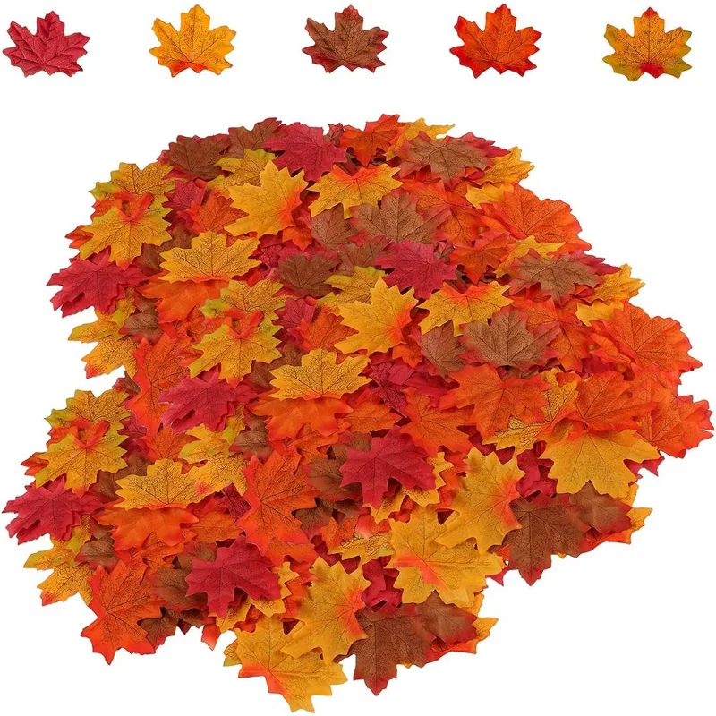 

Artificial leaves, autumn silk, Halloween decoration party, Thanksgiving holiday, table decoration