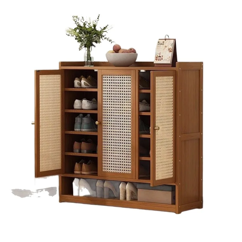 

shoe cabinet rack, door, against the wall, fully enclosed, storage, dustproof, simple, multi-layer