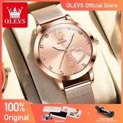 OLEVS Women's Watches Casual Trend Watch for Girl Top Brand Original Wristwatch Waterproof Luminous Stainless Steel New Color