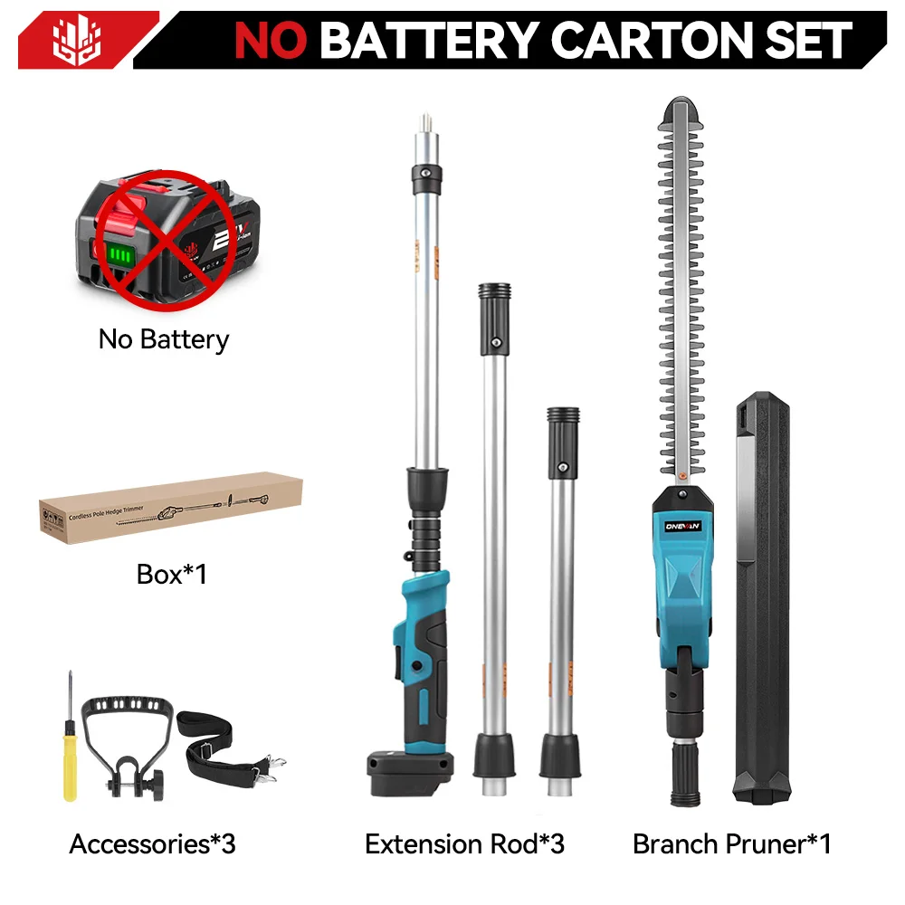 20 Inch Elektrische Heggenschaar Telescopische Lange Bereik Hoge Tak Snoeischaar Tuin Elektrisch Gereedschap Voor Makita 18V Batterij Pin