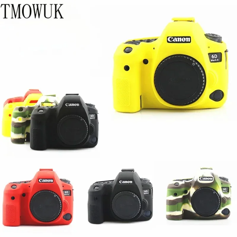 Silicone Armor Skin case body cover protector DSLR camera bag for Canon EOS 6D Mark II 2 6dm2 6d2 only 6dii