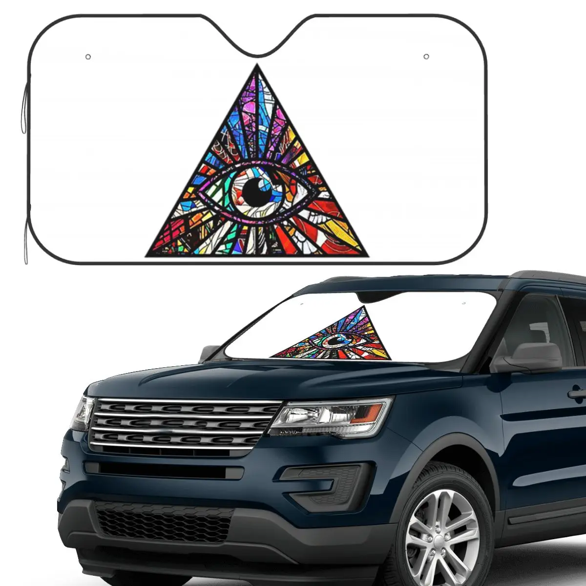 

Eye Illuminati Sunshade Windscreen Car Front Windshield Window Sun Visor Accessories Covers