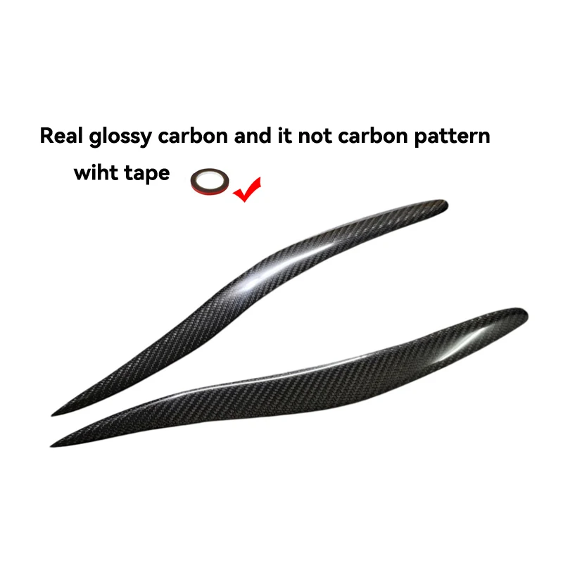 For Lexus IS250 300 2005 - 2011 IS Carbon fiber headlight covers eyelid Fiber glass front lamp decorative eyebrow sticker 2pcs