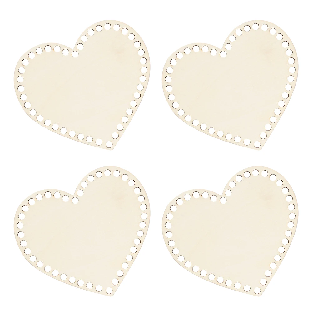 4 pezzi mini cornice per punto croce intrecciata all'uncinetto base in legno borsa fai da te fondo shaper filato