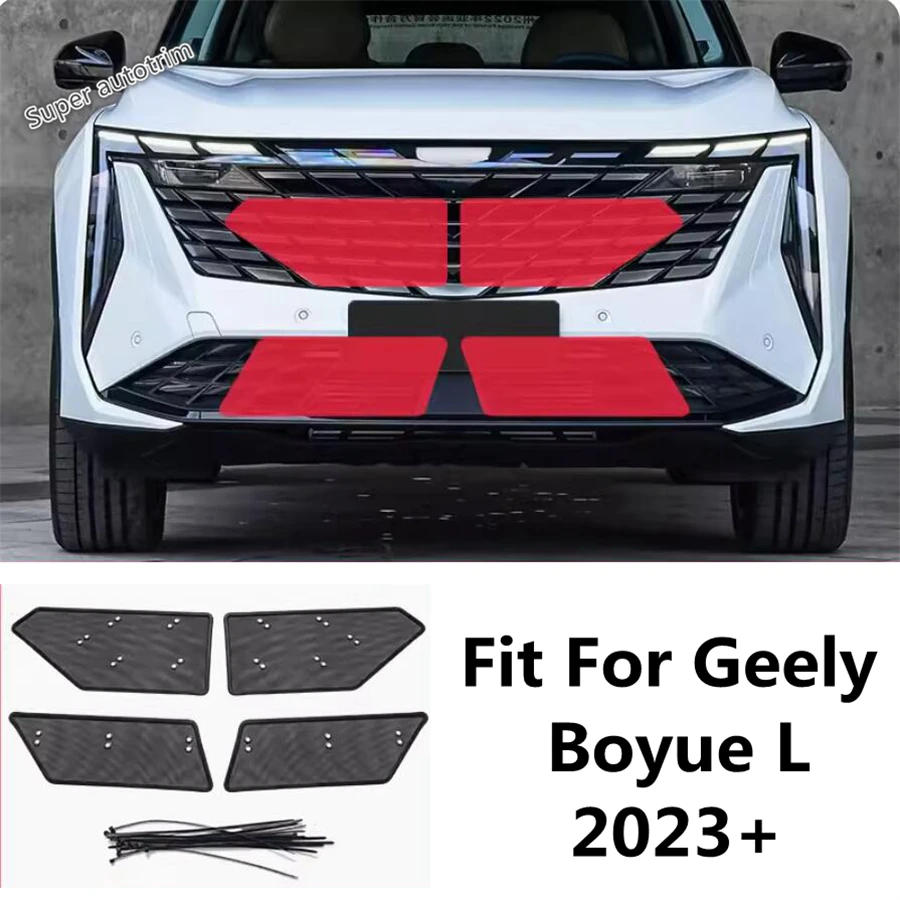 

Car Front Grille Insert Net Insect Screening Mesh Protection Covers Accessories Exterior Refit Parts For Geely Boyue L 2023 2024