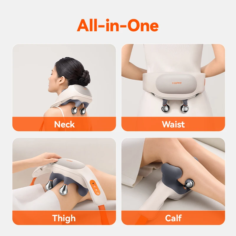 جهاز تدليك الرقبة الكهربائي للأنسجة العميقة 6D مدلك للرقبة والظهر يشبه اليدين مع حرارة لاسترخاء العضلات #5