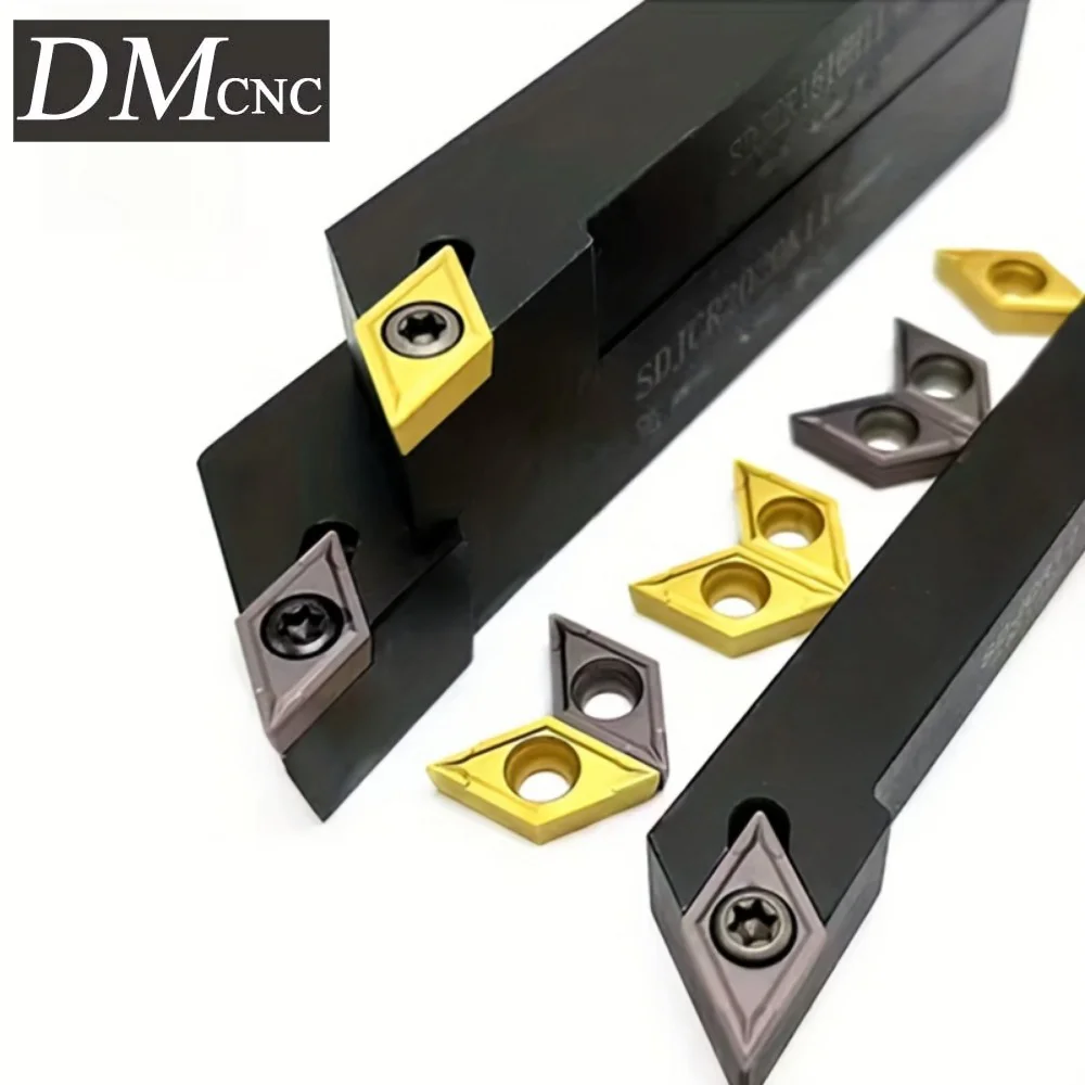 SDJCR1212/1616/2020/2525 Tool Holders +10PCS DCMT11T304 ZM25 Inserts Kit for CNC External Turning
