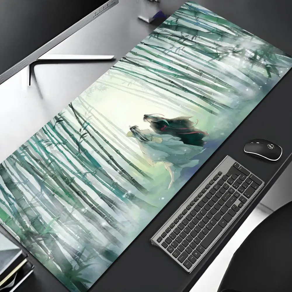 لوحة ماوس Mo Dao Zu Shi للألعاب، حافة قفل للموسيقى، ألعاب كمبيوتر كبيرة، لوحة ماوس فنية مطاطية كبيرة، حصيرة مكتبية للكمبيوتر المحمول