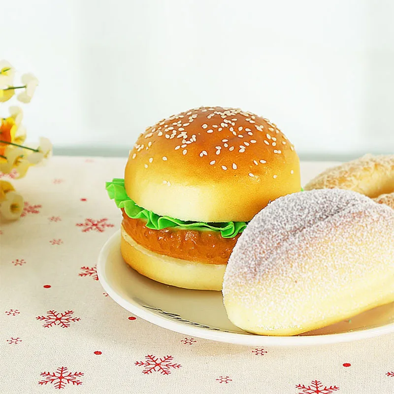 Fake Vegetable Hamburger Decoration Artificial Food Sketching Props Educational Toys PU Prop for Shop Window Home Decor view 2