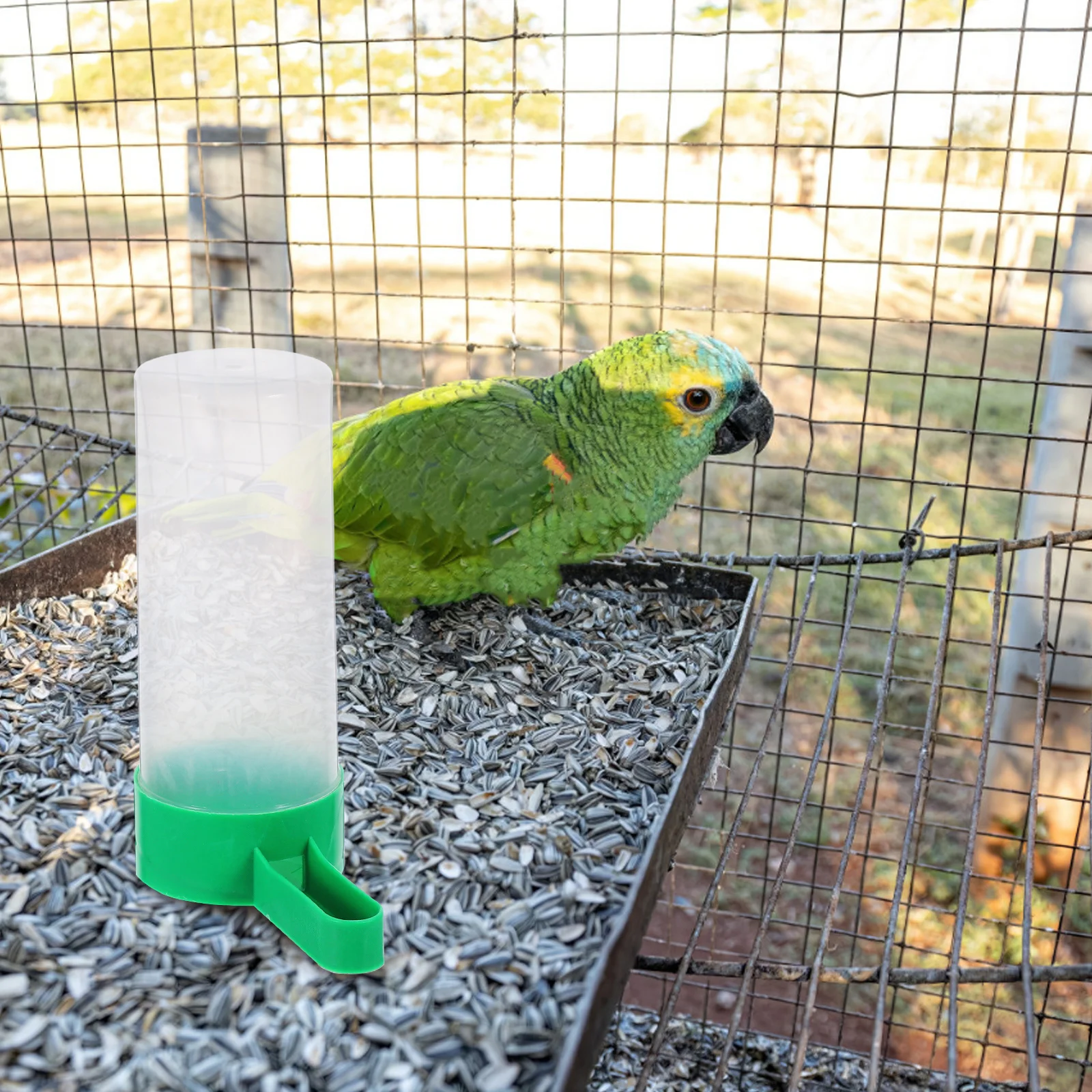 

10pcs Automatic Bird Drinking Bottle Easy Clean Small Outlet Design For Parrot Feeding Cup Portable Animal Feeder Cage Pet