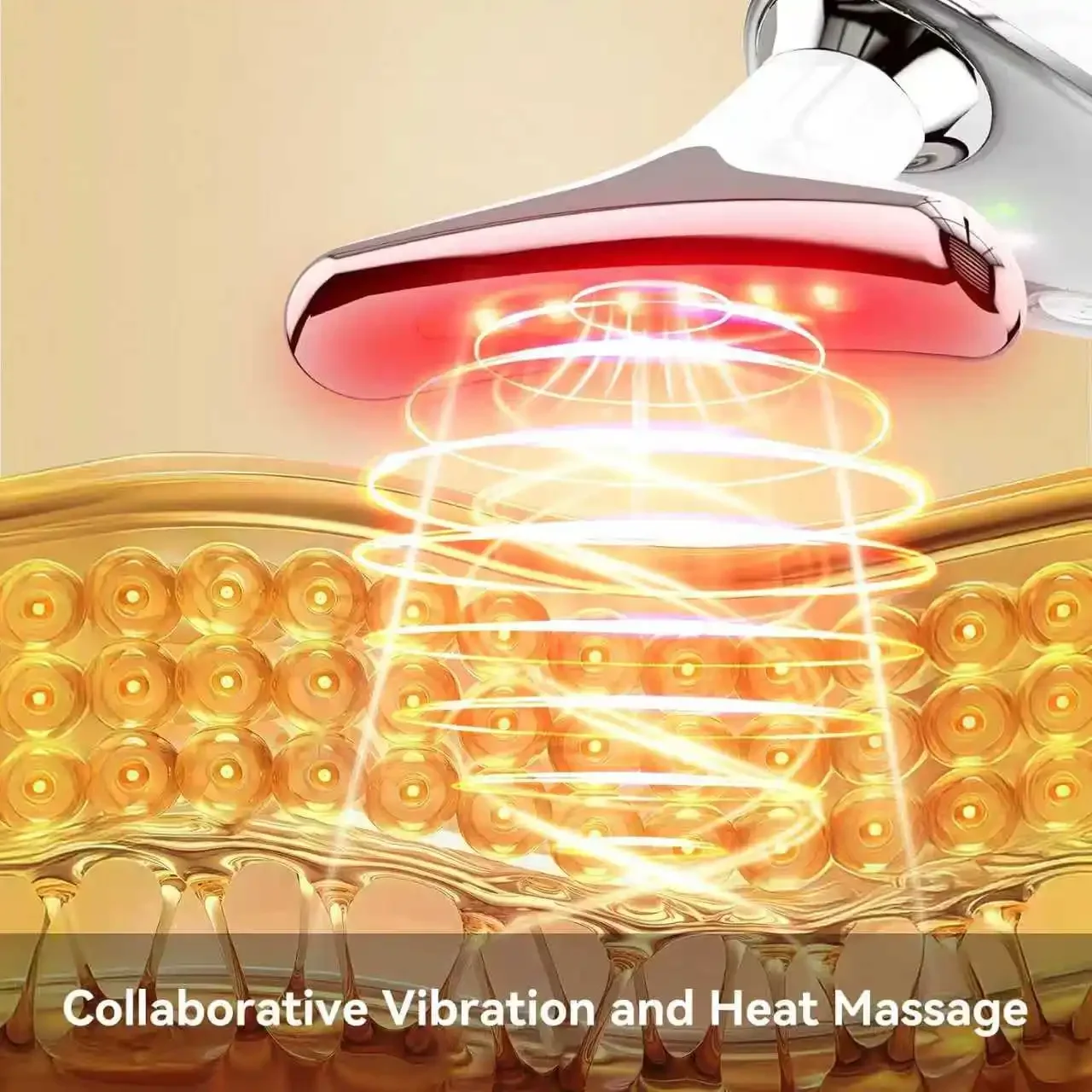 Face Neck Beauty Device, 7 Color Led Face Neck Massager,Multifunctional Facial Skin Care Tool, Ideal for Home Skin Care for men