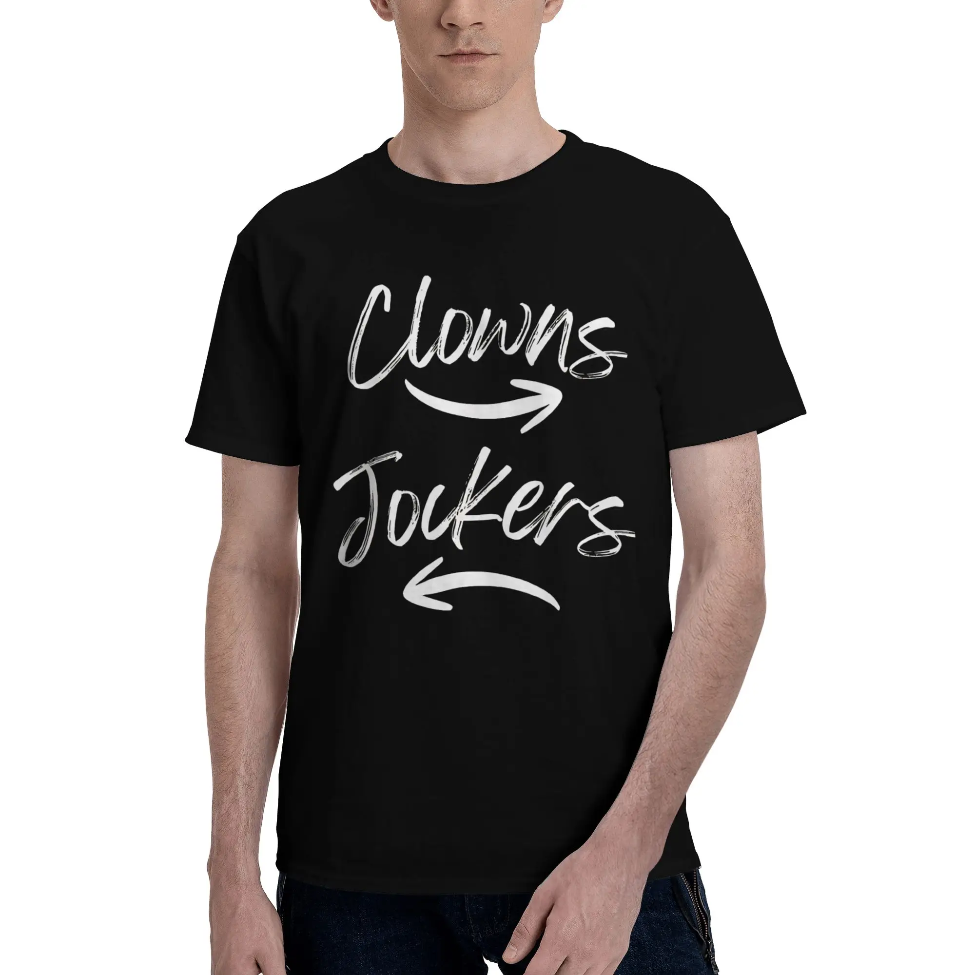 New Arrival Direction Clowns to The Left Jokers to The Right T Shirt For Unisex  100% Cotton T-shirts Short Sleeve Tops