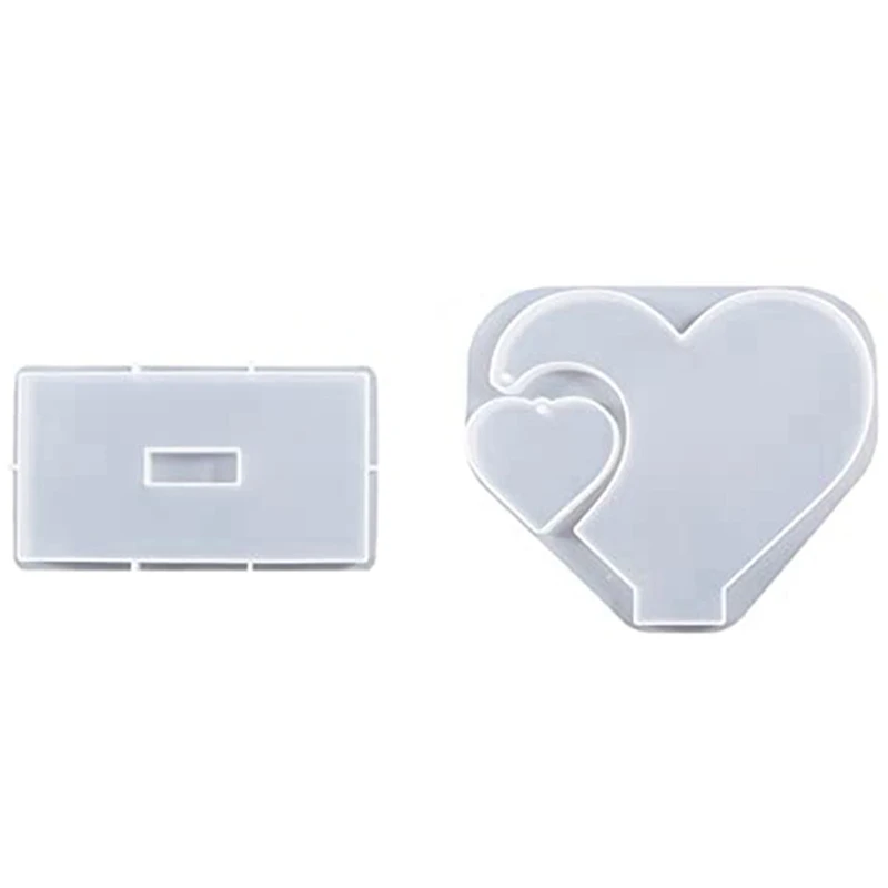 

1Set Heart Picture Frames Silicone Molds Silicone Molds White For DIY Home Decoration