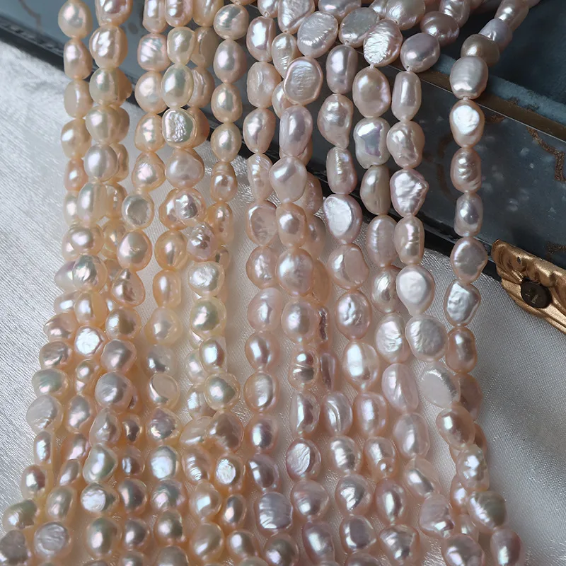 

6-7mm Irregularly Shaped Baroque Natural Freshwater Pearl Semi-Finished Beads for Jewelry Making DIY Necklace Bracelet Accessory