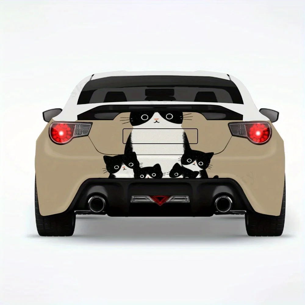 

Mother Cat - виниловая наклейка на заднюю часть автомобиля, водонепроницаемые самоклеящиеся виниловые наклейки для хвоста и бампера автомобиля, защита украшения