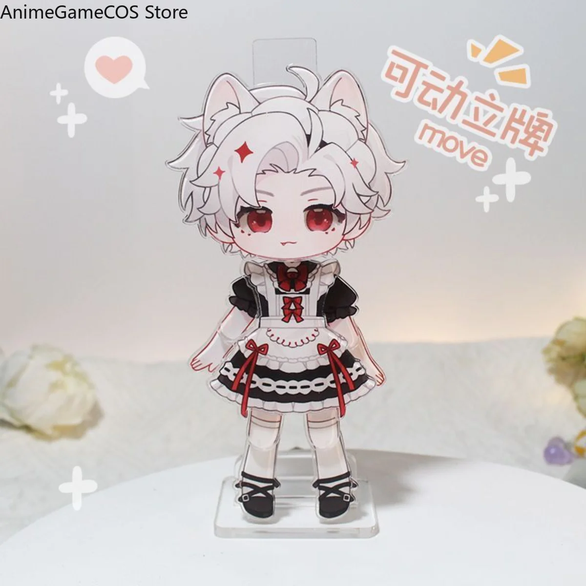 Anime Love and Deepspace Zayne Rafayel Sylus Xavier Caleb Kawaii Acrylic Movable Figure Standee Desktop Ornament  Gift Csoplay